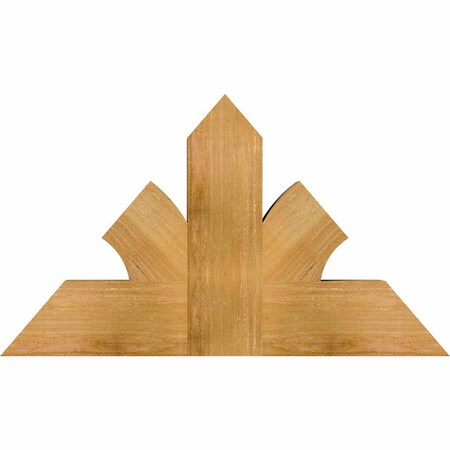 Ekena Millwork Richland Rough Sawn Timber Gable Bracket, Western Red Cedar, 36"W x 21"H x 4"D x 6"F, 14/12 Pitch GBW036X21X0406RIC00RWR